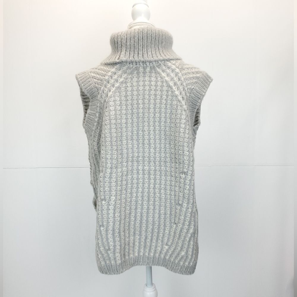 3.1 Phillip Lim Fisherman Rib Cowl Neck Wool Blend Sleeveless Sweater - Picture 11 of 14